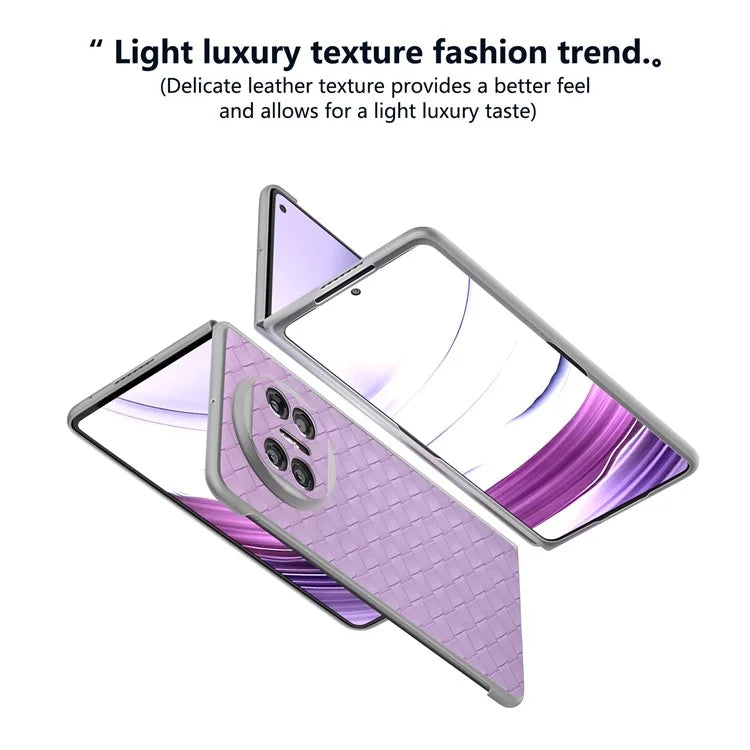 For Huawei Mate X5 Case Woven Texture PU Leather Back Cover