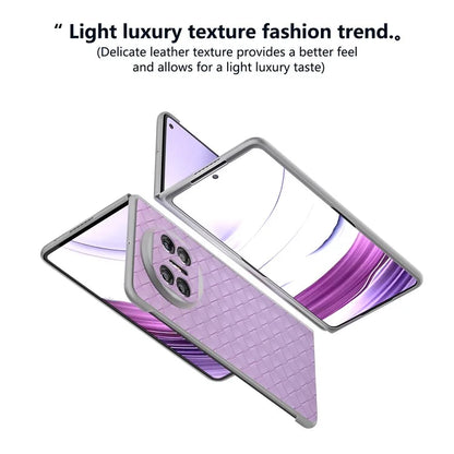 For Huawei Mate X5 Case Woven Texture PU Leather Back Cover