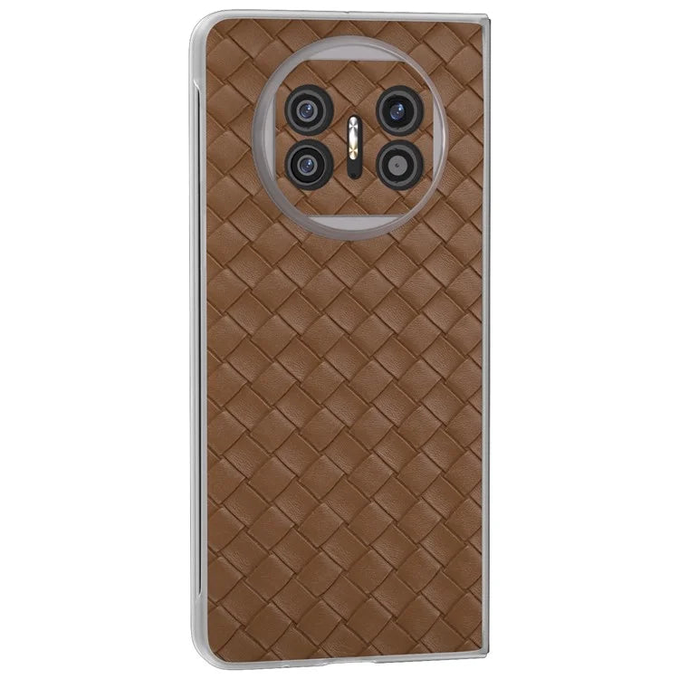 For Huawei Mate X5 Case Woven Texture PU Leather Back Cover