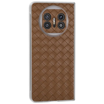 For Huawei Mate X5 Case Woven Texture PU Leather Back Cover