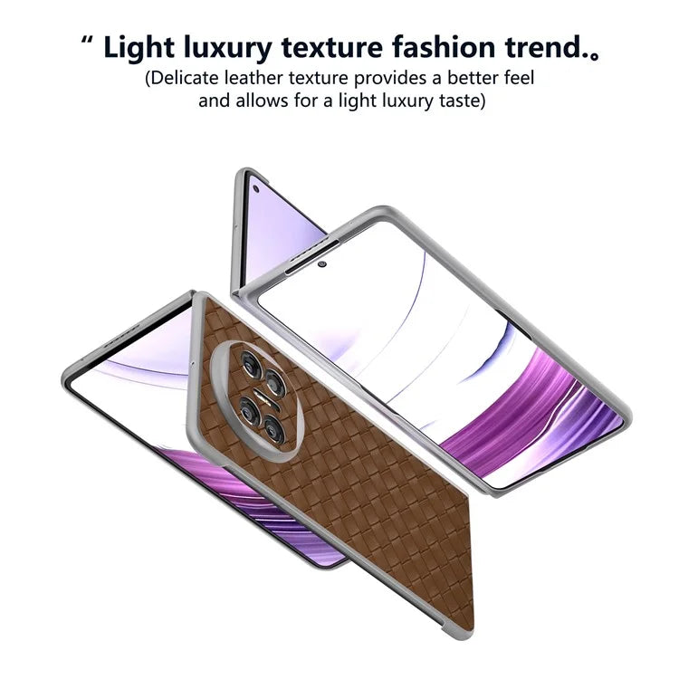For Huawei Mate X5 Case Woven Texture PU Leather Back Cover
