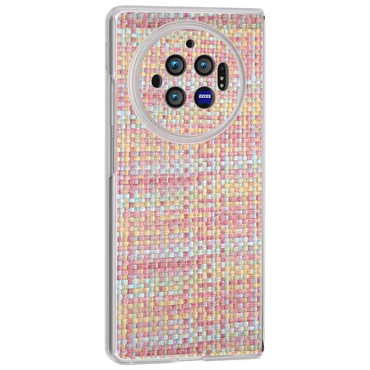 For vivo X Fold3 Case Colorful Plaid Texture Leather+PC Phone Cover