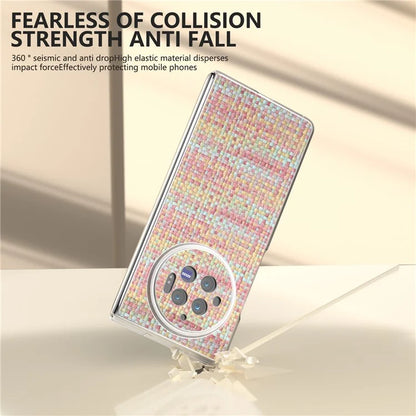 For vivo X Fold3 Case Colorful Plaid Texture Leather+PC Phone Cover