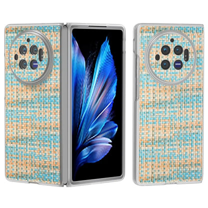 For vivo X Fold3 Case Colorful Plaid Texture Leather+PC Phone Cover