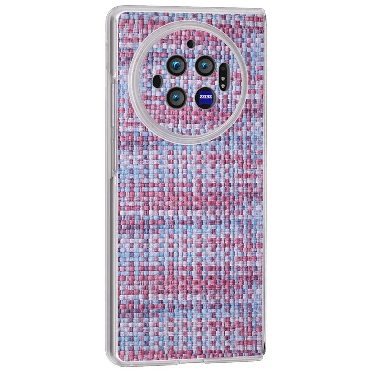 For vivo X Fold3 Case Colorful Plaid Texture Leather+PC Phone Cover