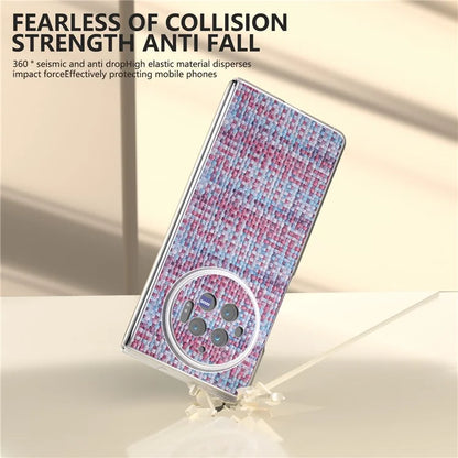 For vivo X Fold3 Case Colorful Plaid Texture Leather+PC Phone Cover