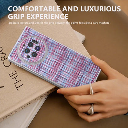 For vivo X Fold3 Case Colorful Plaid Texture Leather+PC Phone Cover