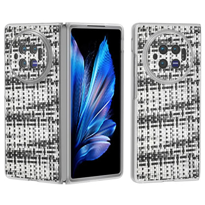 For vivo X Fold3 Case Colorful Plaid Texture Leather+PC Phone Cover