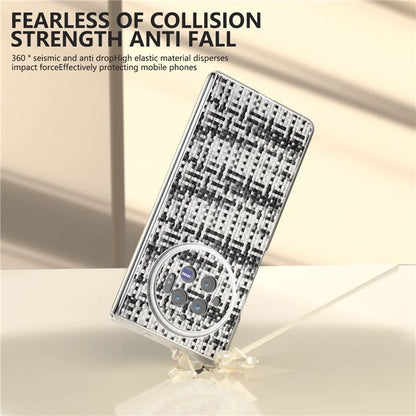For vivo X Fold3 Case Colorful Plaid Texture Leather+PC Phone Cover