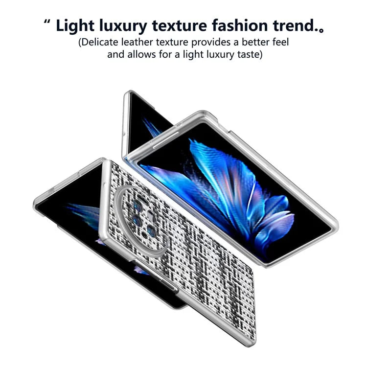 For vivo X Fold3 Case Colorful Plaid Texture Leather+PC Phone Cover