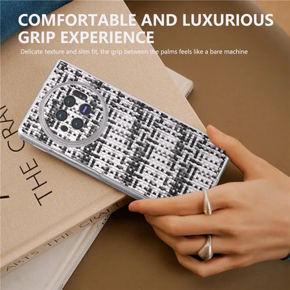 For vivo X Fold3 Case Colorful Plaid Texture Leather+PC Phone Cover