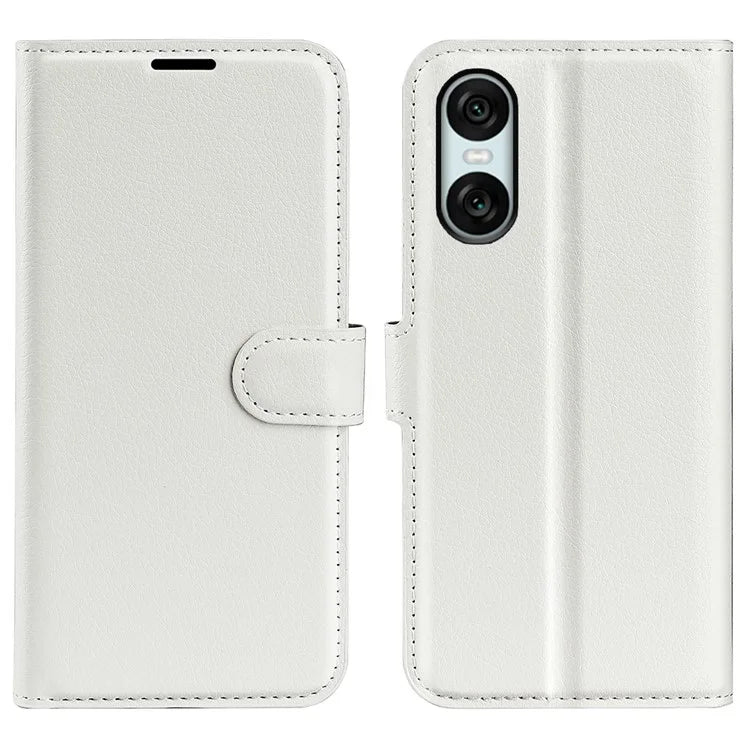 For Sony Xperia 10 VI Case Litchi Texture Leather Wallet Phone Cover