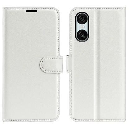 For Sony Xperia 10 VI Case Litchi Texture Leather Wallet Phone Cover