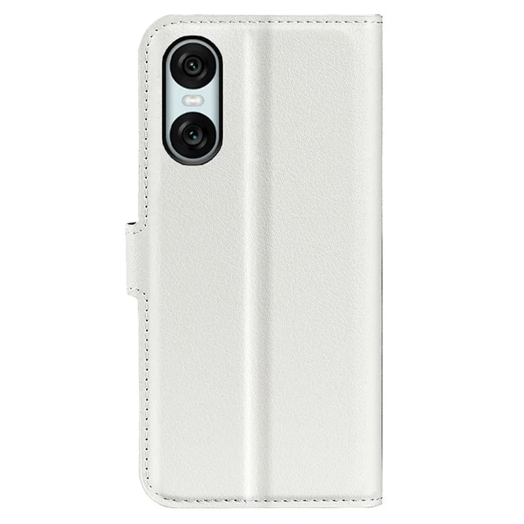 For Sony Xperia 10 VI Case Litchi Texture Leather Wallet Phone Cover