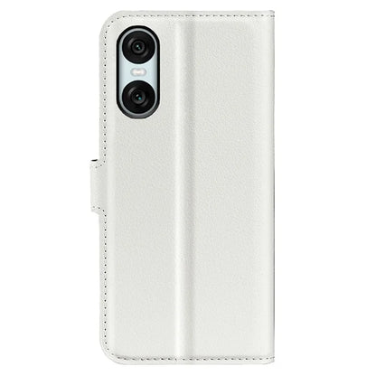 For Sony Xperia 10 VI Case Litchi Texture Leather Wallet Phone Cover