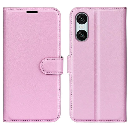 For Sony Xperia 10 VI Case Litchi Texture Leather Wallet Phone Cover