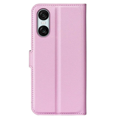 For Sony Xperia 10 VI Case Litchi Texture Leather Wallet Phone Cover