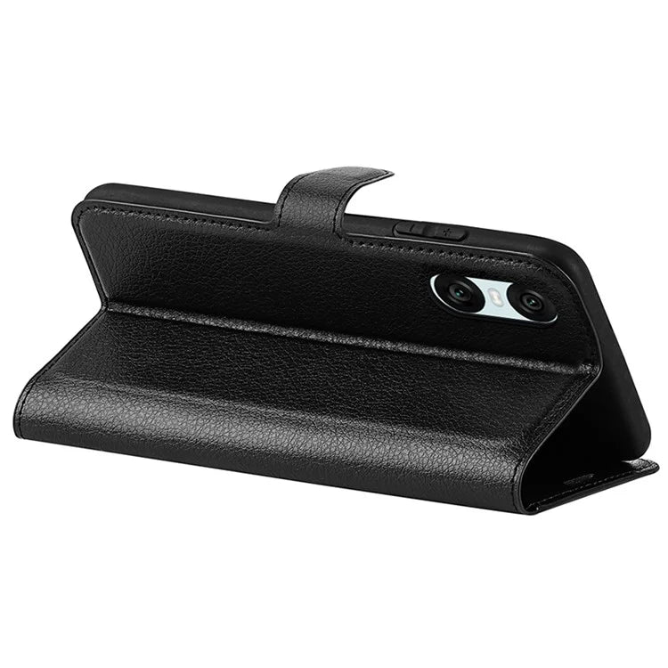 For Sony Xperia 10 VI Case Litchi Texture Leather Wallet Phone Cover