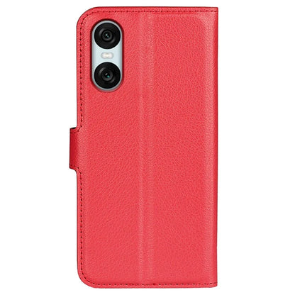 For Sony Xperia 10 VI Case Litchi Texture Leather Wallet Phone Cover