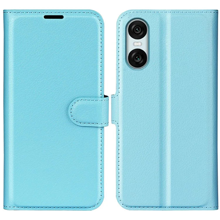 For Sony Xperia 10 VI Case Litchi Texture Leather Wallet Phone Cover