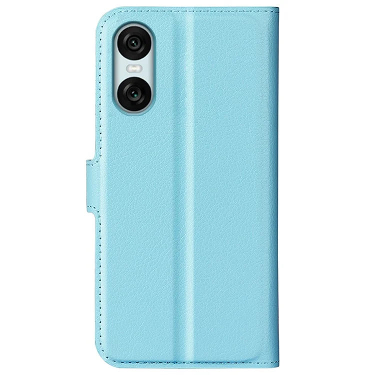 For Sony Xperia 10 VI Case Litchi Texture Leather Wallet Phone Cover