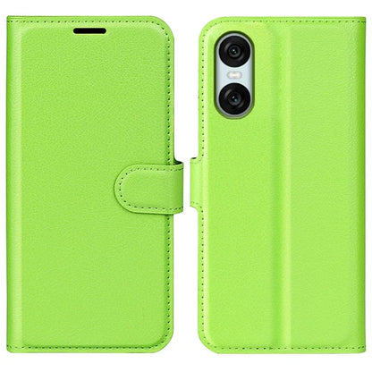 For Sony Xperia 10 VI Case Litchi Texture Leather Wallet Phone Cover