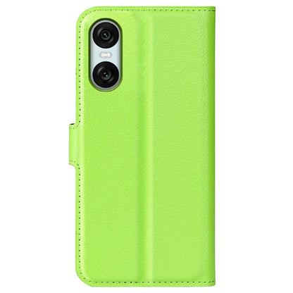 For Sony Xperia 10 VI Case Litchi Texture Leather Wallet Phone Cover