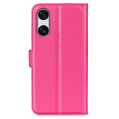 For Sony Xperia 10 VI Case Litchi Texture Leather Wallet Phone Cover