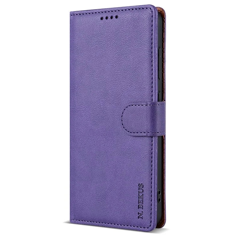 N.BEKUS CSJ-001 For Xiaomi Redmi Note 12S 4G Case Solid Color Wallet Phone Leather Cover