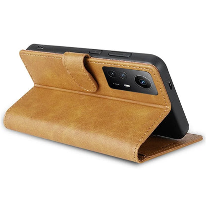 N.BEKUS CSJ-001 For Xiaomi Redmi Note 12S 4G Case Solid Color Wallet Phone Leather Cover