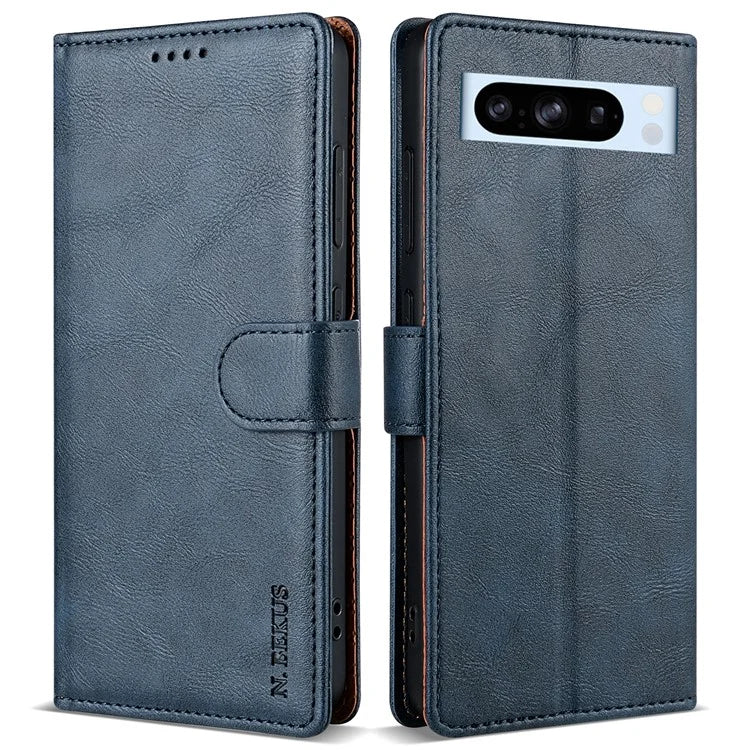 N.BEKUS CSJ-001 For Google Pixel 8 Pro Case Solid Color Leather Wallet Phone Cover