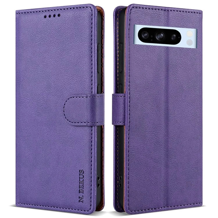 N.BEKUS CSJ-001 For Google Pixel 8 Pro Case Solid Color Leather Wallet Phone Cover