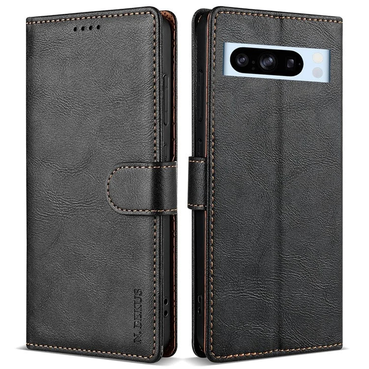 N.BEKUS CSJ-001 For Google Pixel 8 Pro Case Solid Color Leather Wallet Phone Cover