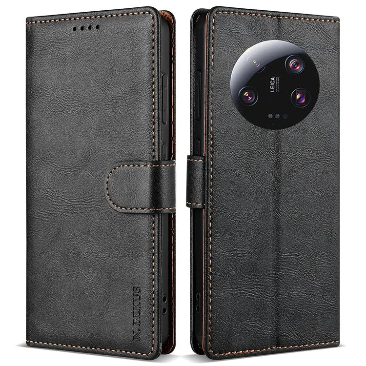N.BEKUS CSJ-001 For Xiaomi 13 Ultra Case Wallet Card Slots Leather Phone Cover