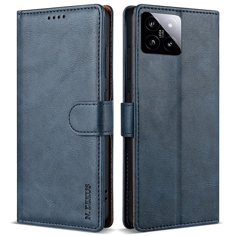 N.BEKUS CSJ-001 For Xiaomi 14 Case PU Leather Cover with Wallet Stand