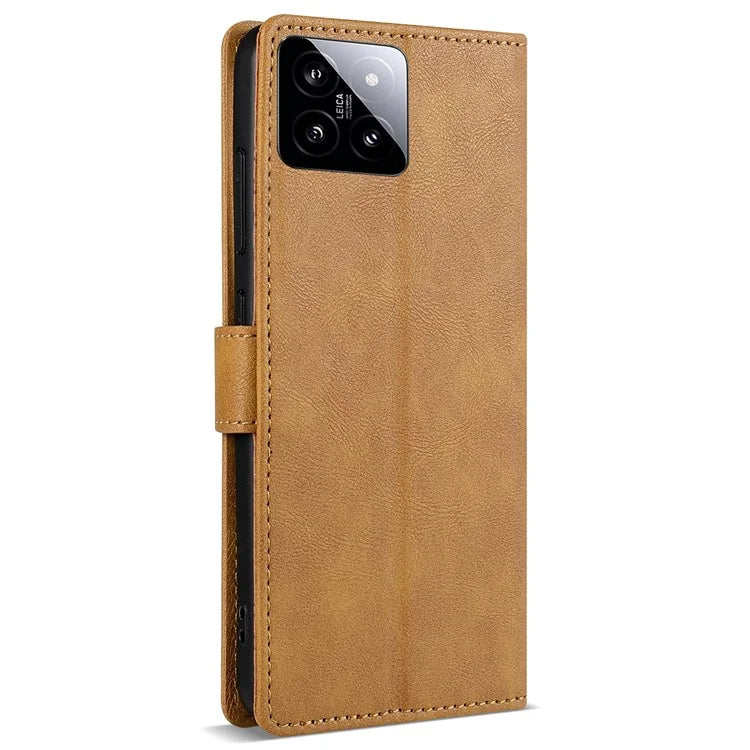 N.BEKUS CSJ-001 For Xiaomi 14 Case PU Leather Cover with Wallet Stand
