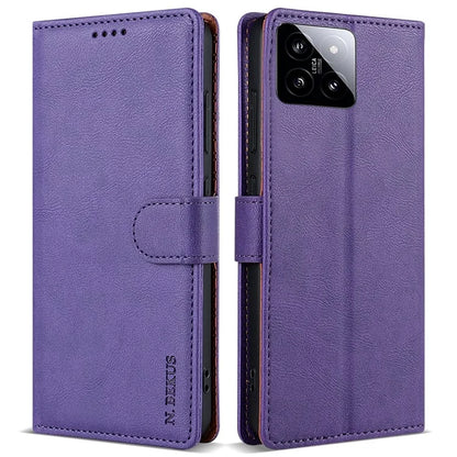 N.BEKUS CSJ-001 For Xiaomi 14 Case PU Leather Cover with Wallet Stand