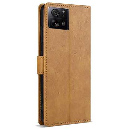 N.BEKUS CSJ-001 For Xiaomi 13T / 13T Pro Wallet Phone Case Solid Color Leather Flip Cover