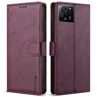 N.BEKUS CSJ-001 For Xiaomi 13T / 13T Pro Wallet Phone Case Solid Color Leather Flip Cover