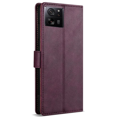 N.BEKUS CSJ-001 For Xiaomi 13T / 13T Pro Wallet Phone Case Solid Color Leather Flip Cover