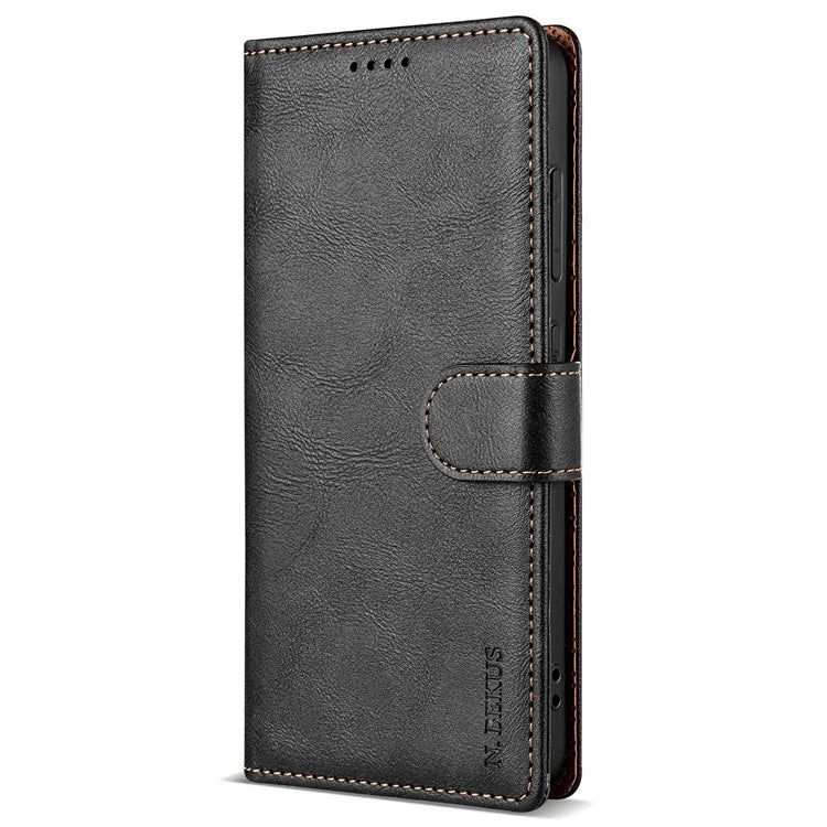 N.BEKUS CSJ-001 For Xiaomi 13T / 13T Pro Wallet Phone Case Solid Color Leather Flip Cover