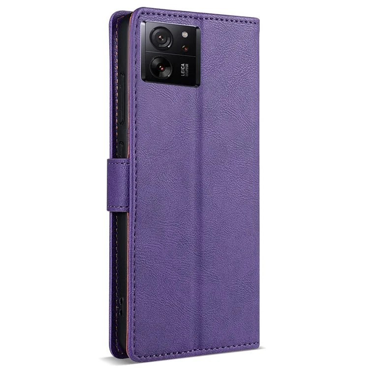 N.BEKUS CSJ-001 For Xiaomi 13T / 13T Pro Wallet Phone Case Solid Color Leather Flip Cover
