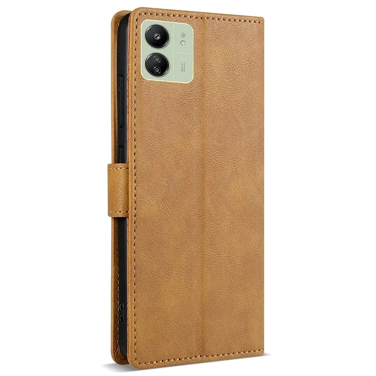 N.BEKUS CSJ-001 For Xiaomi Redmi 13C 4G / 13C 5G / Poco C65 4G / Poco M6 5G / 13R 5G Case Stand Magnetic Leather Phone Cover