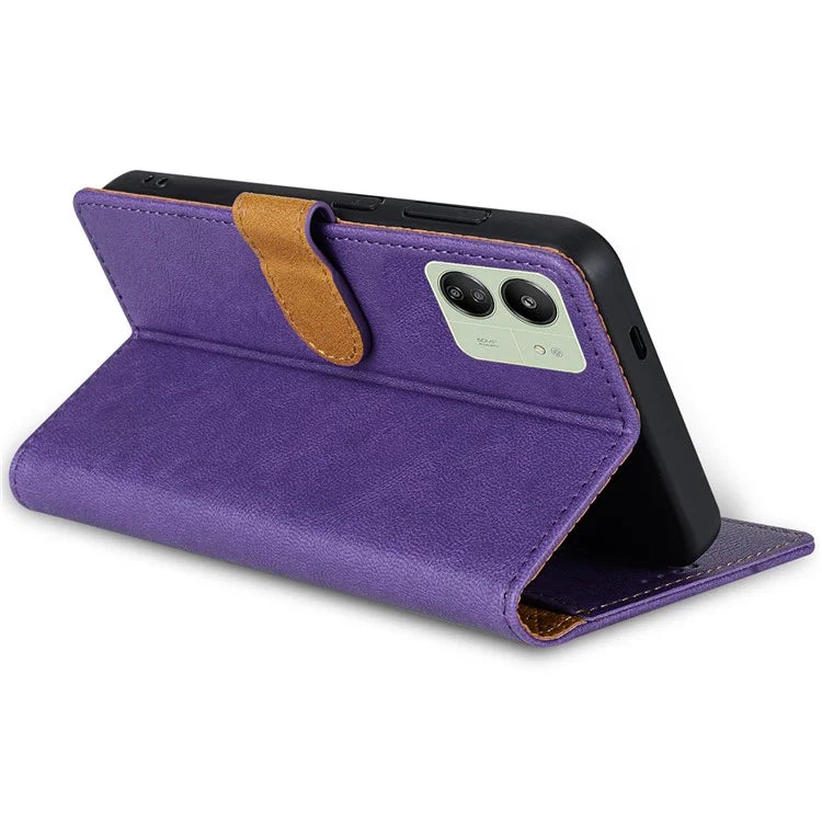 N.BEKUS CSJ-001 For Xiaomi Redmi 13C 4G / 13C 5G / Poco C65 4G / Poco M6 5G / 13R 5G Case Stand Magnetic Leather Phone Cover