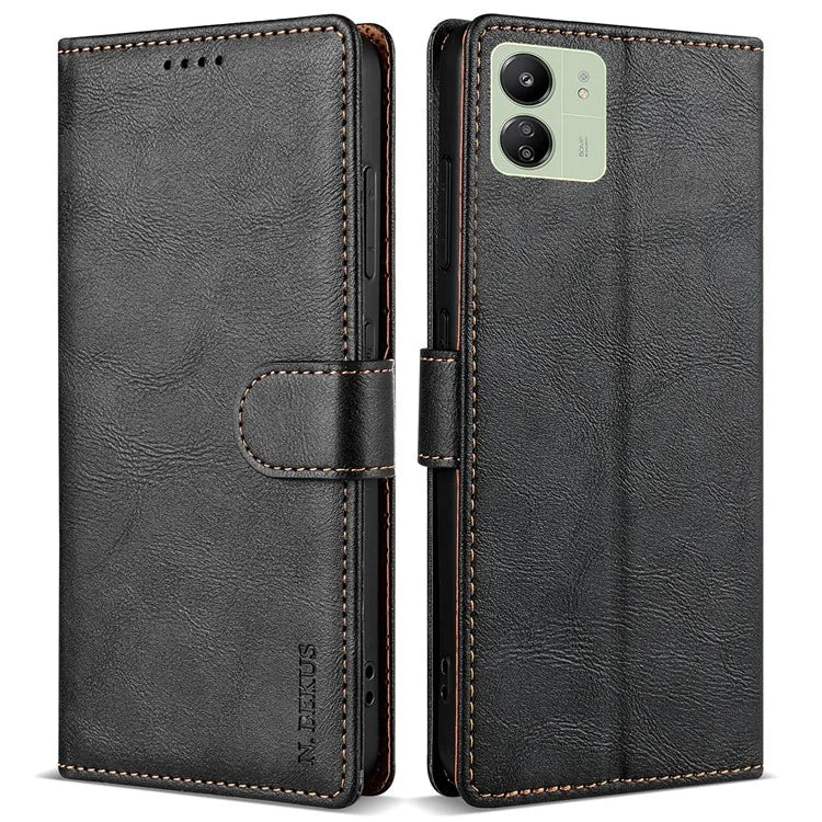 N.BEKUS CSJ-001 For Xiaomi Redmi 13C 4G / 13C 5G / Poco C65 4G / Poco M6 5G / 13R 5G Case Stand Magnetic Leather Phone Cover