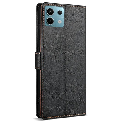 N.BEKUS CSJ-001 For Xiaomi Redmi Note 13 5G Case Solid Color Wallet Leather Phone Cover