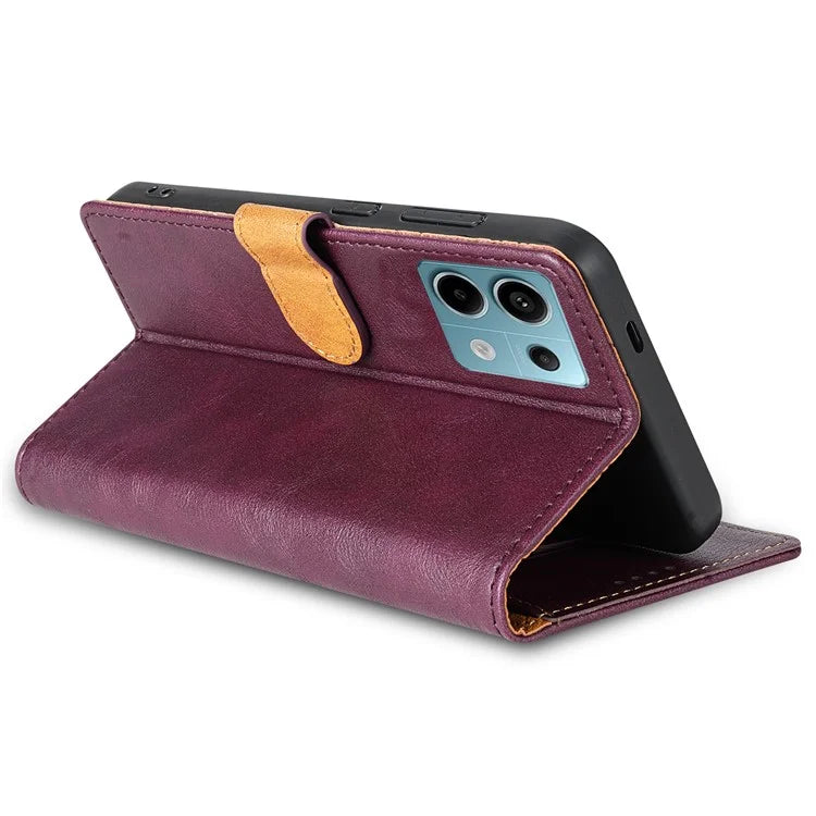 N.BEKUS CSJ-001 For Xiaomi Redmi Note 13 5G Case Solid Color Wallet Leather Phone Cover