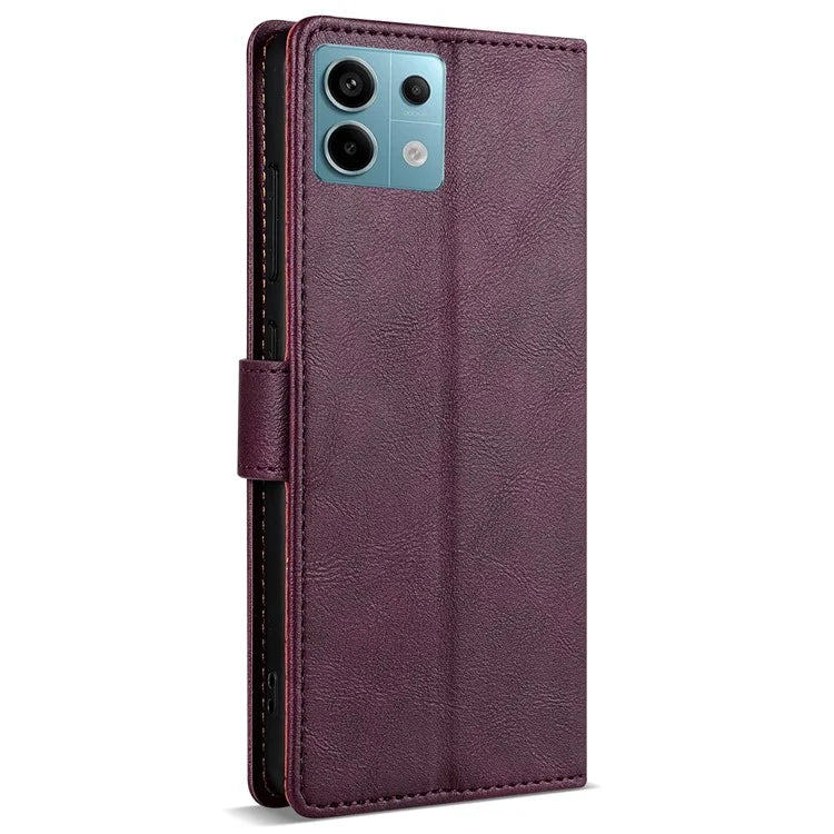 N.BEKUS CSJ-001 For Xiaomi Redmi Note 13 5G Case Solid Color Wallet Leather Phone Cover