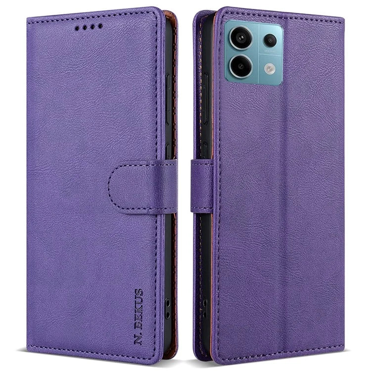 N.BEKUS CSJ-001 For Xiaomi Redmi Note 13 5G Case Solid Color Wallet Leather Phone Cover