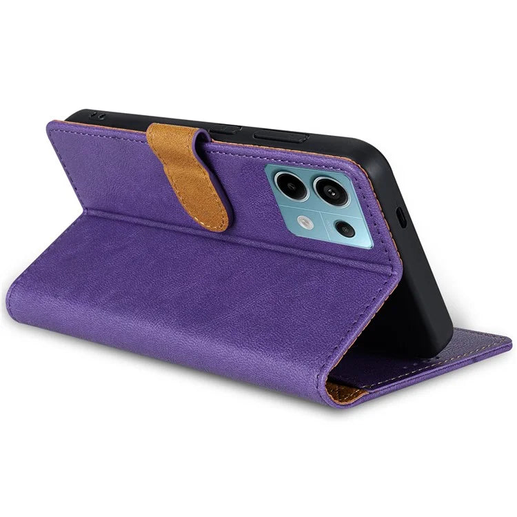 N.BEKUS CSJ-001 For Xiaomi Redmi Note 13 5G Case Solid Color Wallet Leather Phone Cover